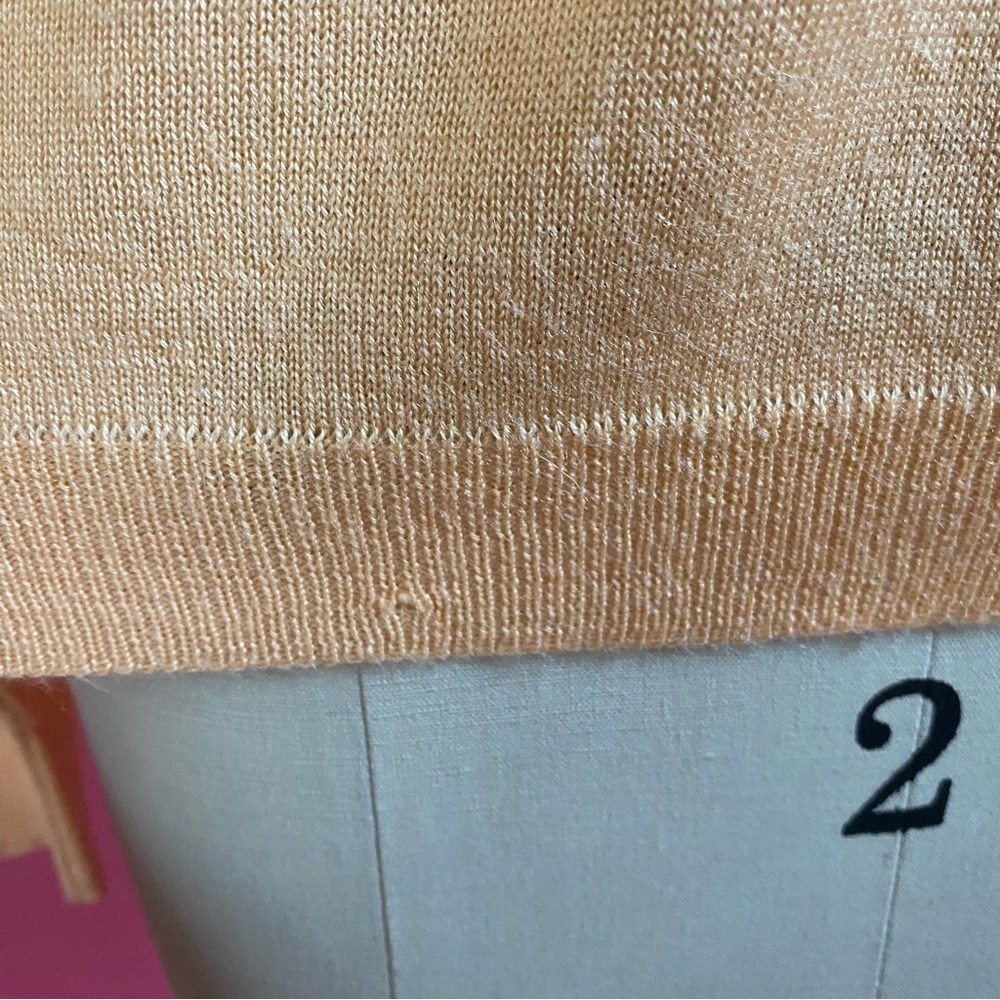 🌈4/$20🌈 Vintage 70s/80s Preppy Pastel Tangerine Orange Sweater Knit Polo M - Picture 10 of 14